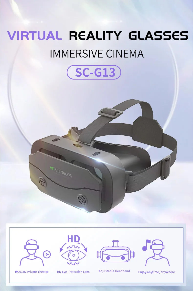 Vr Brille Virtual-Reality-Headset Viar-Geräte Helm 3D-Objektive Smart-Brille für Smartphones Handy Handy Gogle Spiel Zubehör