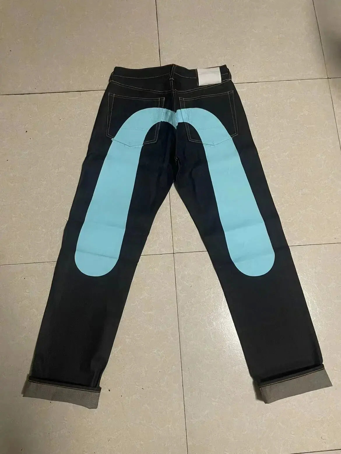 Europäische und amerikanische Hip-Hop-Jeans für Männer und Frauen, die vier Jahreszeiten bedruckt, trendige Hosen Gothic Y2K High Street Frühling und Sommer