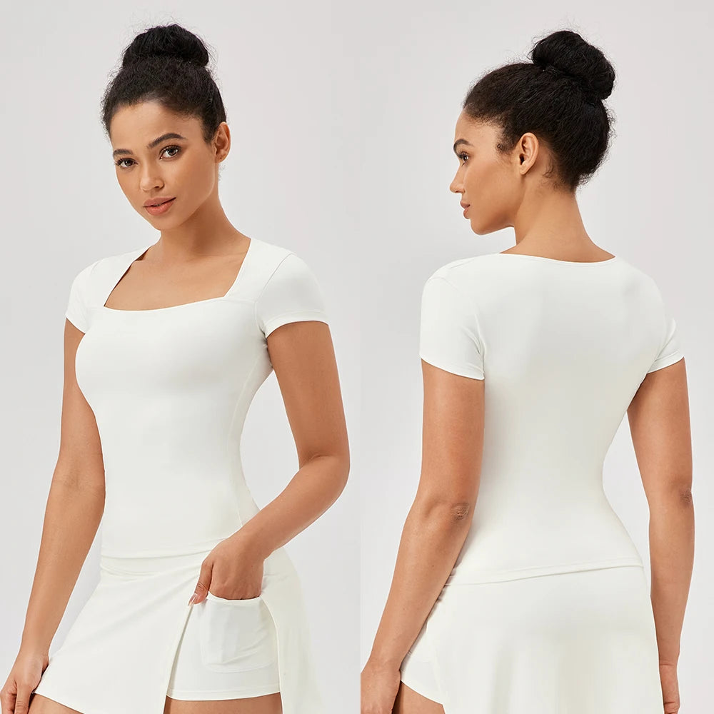 Yoga Tops Frauen Gym Training Sport Tops Quick-Dry Yoga Shirts kurzarm Outdoor Laufen Fitness Casual Sport T-shirt