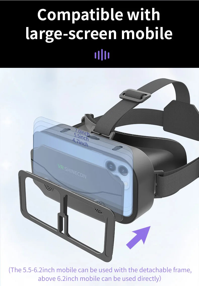 Vr Brille Virtual-Reality-Headset Viar-Geräte Helm 3D-Objektive Smart-Brille für Smartphones Handy Handy Gogle Spiel Zubehör