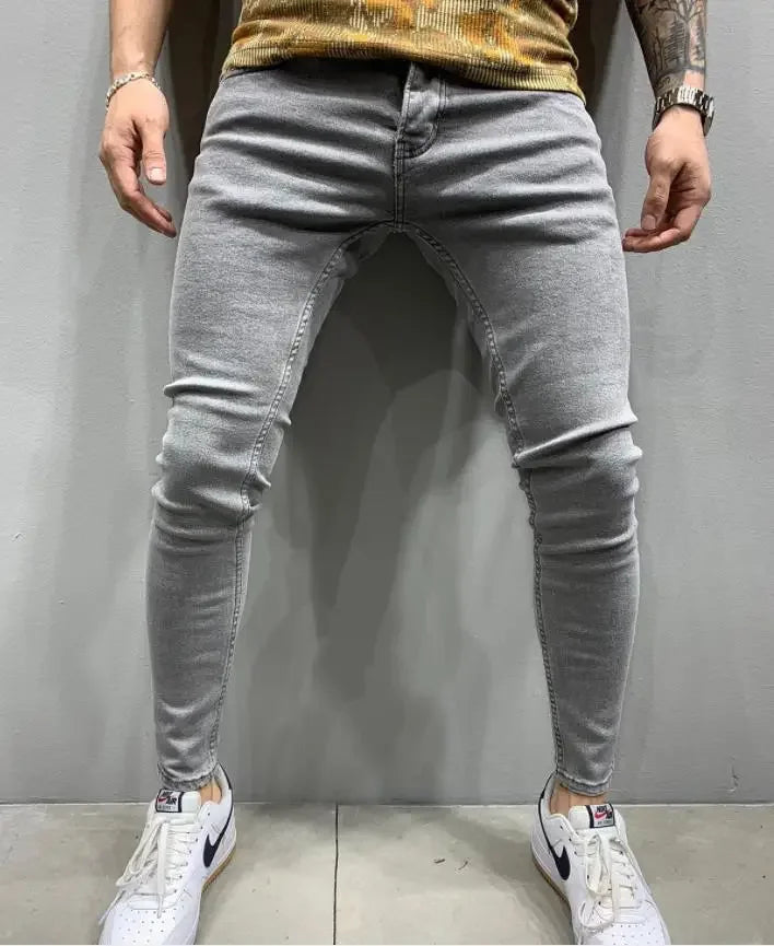 Zerrissene Jeans Männer Stretch Skinny Grey Blue schwarz Hip Hop Jeans hose Streetwear Casual Slim Fit Jeans für Männer Jogging Jeans