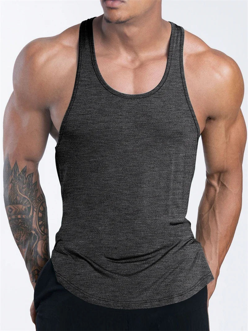 Männer Sport Fitness Tank Top Sommer GYM Training Unterhemd Laufen Basketball Schnell Trocknend Atmungsaktive lose Tank Top männer tops