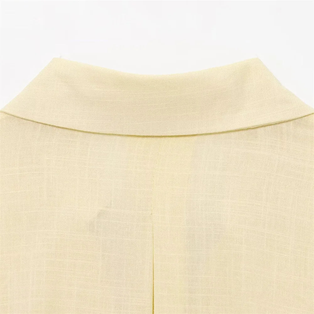 Damenhemd mit Kragen und weiten Ärmeln, schlichtes und lässiges Temperament-Sommerhemd im neuen Stil