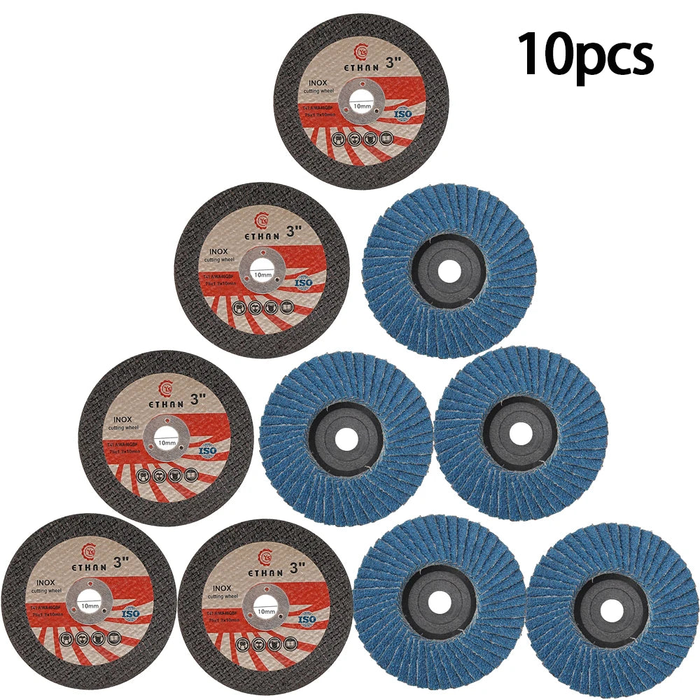 5/10 stücke 75mm 3 zoll Mini Harz Trennscheibe Flap Disc Zirkonia Schleifen Rad Rund Harz Trennscheibe für Winkel Grinder Werkzeug