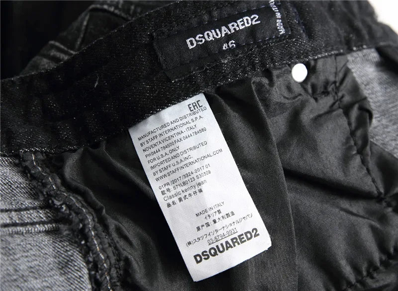 Jeans Männer Lange Bleistift Hosen Denim Hose Hohe Taille Slim Fit Einfache Zipper Splice Casual Regelmäßige Herbst Winter Gerade Hosen