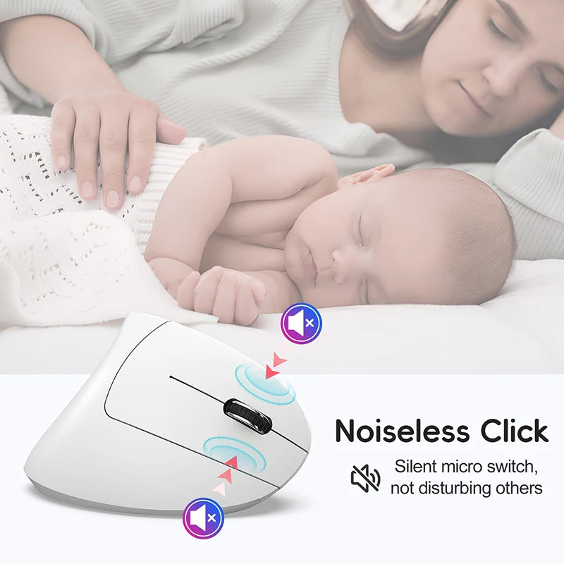 Xiaomi Vertikale Maus 2,4g + bt5.1 Dual-modus Drahtlose Mäuse Stummschaltung Prävention Maus Hand 6d Wiederaufladbare Typ-c 2400dpi Gaming Maus