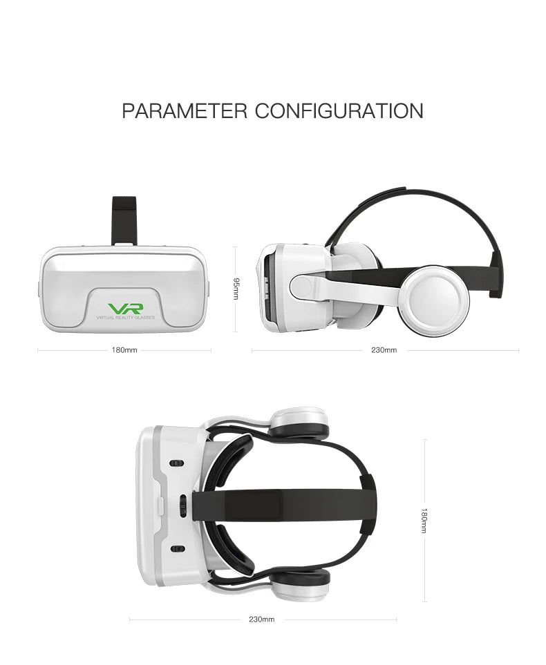 Vr Brille Virtual-Reality-Headset Viar-Geräte Helm 3D-Objektive Smart-Brille für Smartphones Handy Handy Gogle Spiel Zubehör