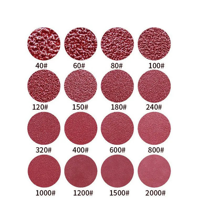 8 Loch 125 mm Schleifpapier Holzbearbeitung Metall Schleifscheibe Schleifpolierwerkzeug 40/1000/2000 Körnung Schleifscheiben Dremel Zubehör