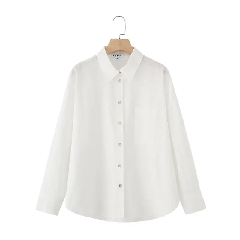 Hemden Frühling frauen 2025, Neue Chic Lose Elegante Büro Blusen Mode Bequeme Lange Ärmeln Straße Jugend Hemd Tops