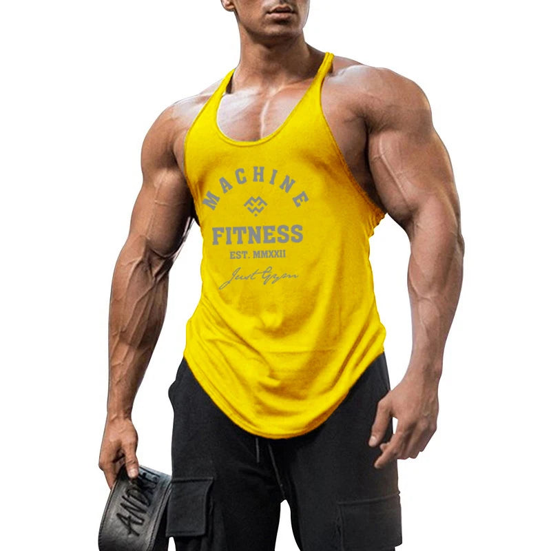 Profession elle y zurück Fitness studio Tank Top Männer Baumwolle Fitness Kleidung Bodybuilding ärmelloses Hemd Muskel Stringer Unterhemden Trainings weste