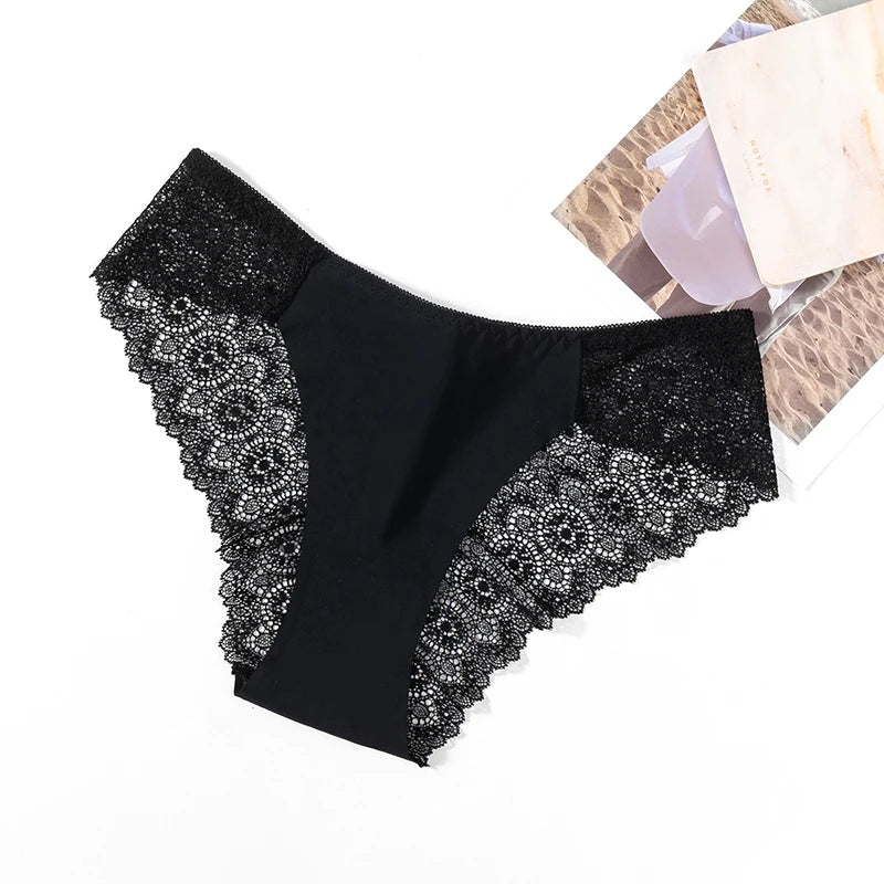 TrowBridge 3 Teile/satz Süße Damen Höschen Seide Satin Unterwäsche Spitze Sexy Dessous Mädchen Atmungsaktive Slips Weiche Bequeme Höschen