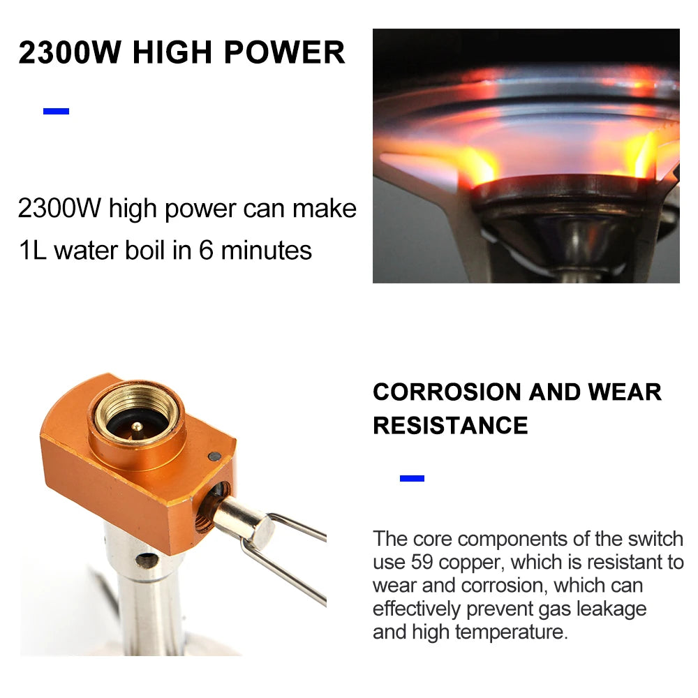 Widesea Camping Gas Brenner Tourist Herd Outdoor Tragbare Heizung Herd Überleben Überleben Ofen Tasche Picknick Kochgeschirr