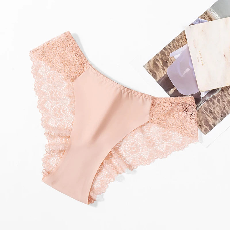 TrowBridge 3 Teile/satz Süße Damen Höschen Seide Satin Unterwäsche Spitze Sexy Dessous Mädchen Atmungsaktive Slips Weiche Bequeme Höschen