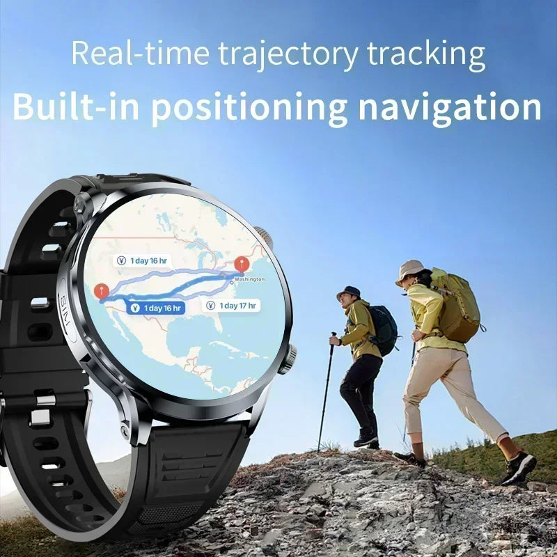 Neue H18 Android Smartwatch 1,95 Zoll AMOLED Blaulichtfilter Bluetooth Anruf GPS+GLONASS Dual Navigation Wasserdicht