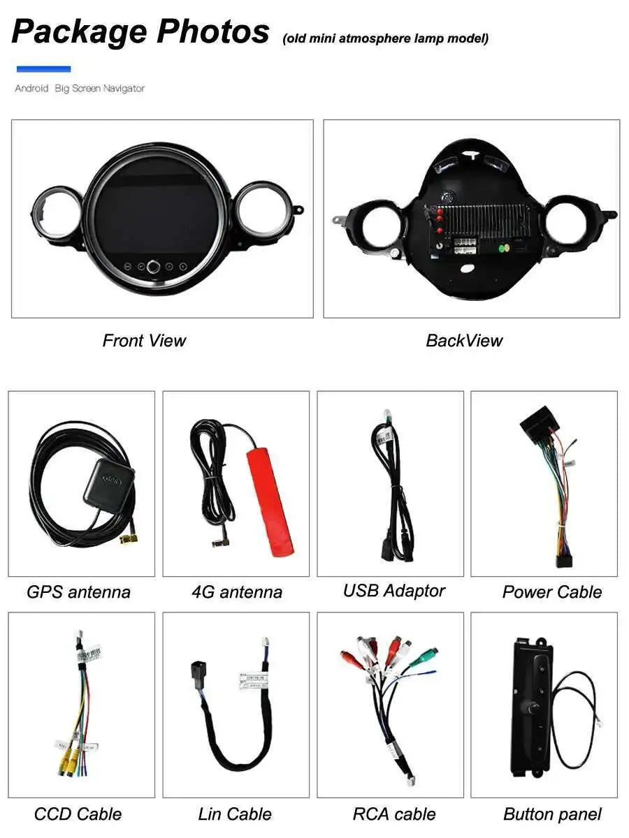 7 "/9" Radio Auto Multimedia-Player Für BMW Countryman Mini R60 2014 Auto Android 13 BMW Mini Cooper GPS Video Recoder Navigation