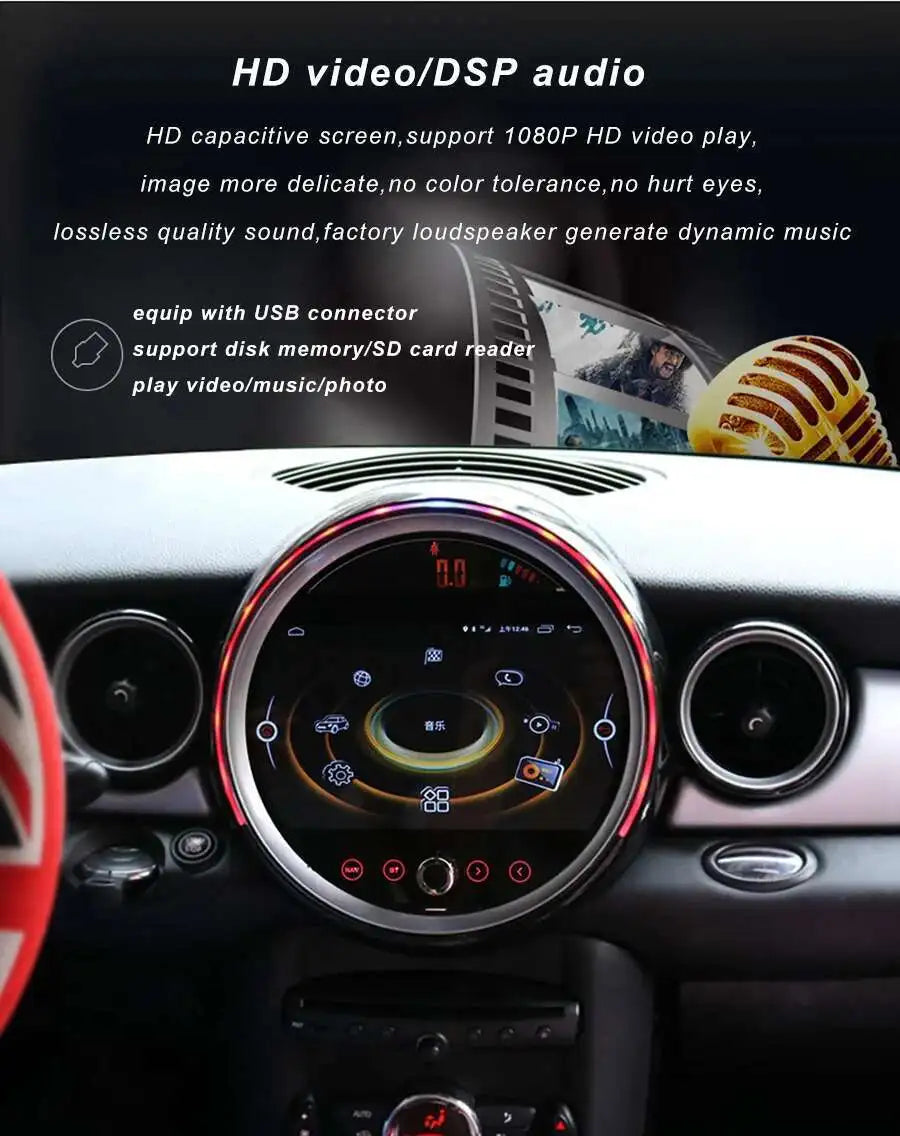 7 "/9" Radio Auto Multimedia-Player Für BMW Countryman Mini R60 2014 Auto Android 13 BMW Mini Cooper GPS Video Recoder Navigation