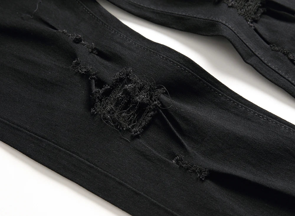 Jeans Für Männer Mode Zerrissene Biker Skinny Jeans männer kleidung Denim Hosen High Street Slim Jogging jean Hosen homme