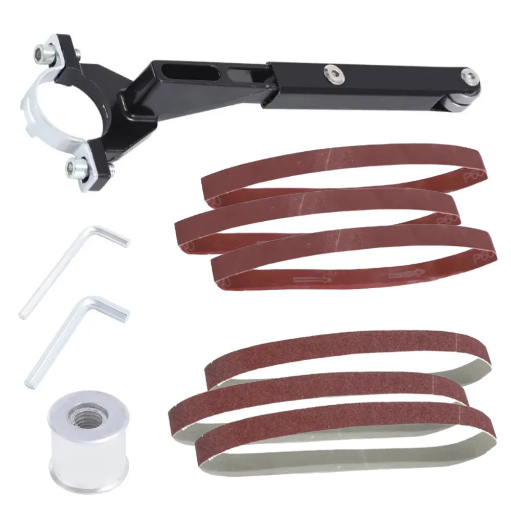 Bandschleifer, Winkelschleifer zu Bandschleifer Konverter Bandadapter M10/M14 Winkelschleifer für 100/115/125, Bandschleifer Holzbearbeitungs-Schleifwerkzeug, Holz-/Metallkantenpolierwerkzeug