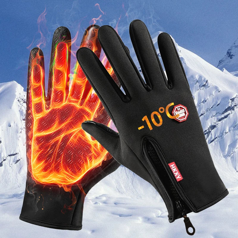 Winterhandschuhe für Männer und Frauen, Touchscreen, warm, Outdoor, Radfahren, Fahren, Motorrad, kalte Handschuhe, winddicht, rutschfeste Handschuhe