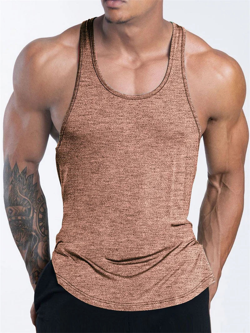 Männer Sport Fitness Tank Top Sommer GYM Training Unterhemd Laufen Basketball Schnell Trocknend Atmungsaktive lose Tank Top männer tops