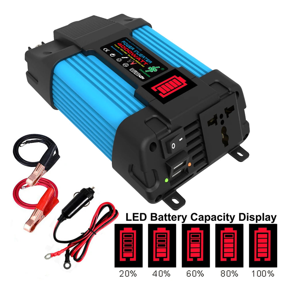 6000W Peak Auto Inverter Konverter LED Spannung Kapazität Display Transformator Konverter 12V220V/110V Dual USB Inverter Auto Geräte