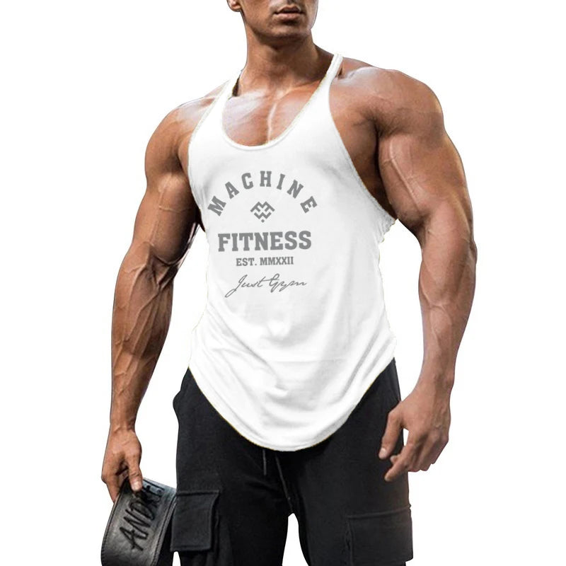 Profession elle y zurück Fitness studio Tank Top Männer Baumwolle Fitness Kleidung Bodybuilding ärmelloses Hemd Muskel Stringer Unterhemden Trainings weste