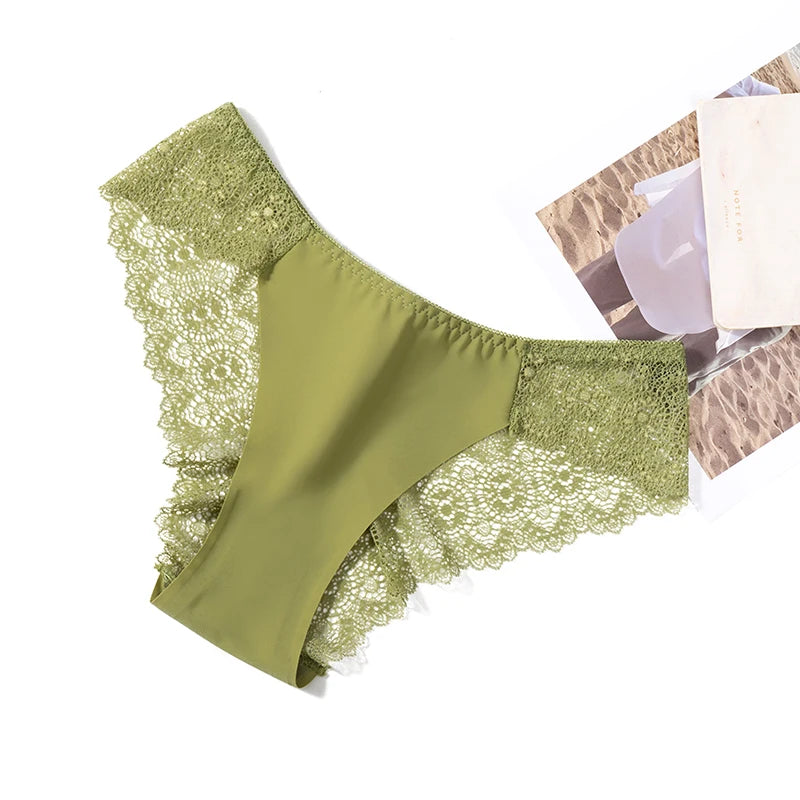 TrowBridge 3 Teile/satz Süße Damen Höschen Seide Satin Unterwäsche Spitze Sexy Dessous Mädchen Atmungsaktive Slips Weiche Bequeme Höschen