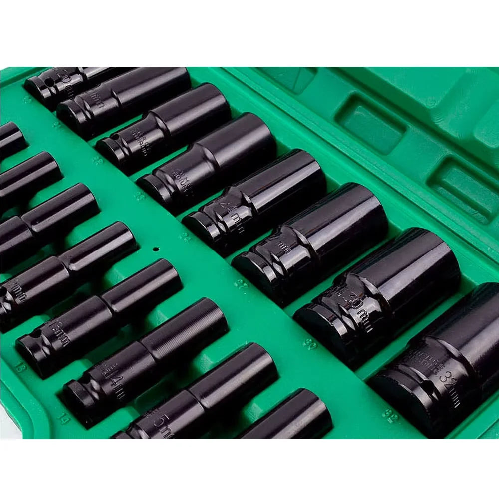 10-teiliges Steckschlüsselsatz, universelles pneumatisches Wartungswerkzeug mit tiefem Schlitz, Schraubenschlüsselsatz für mechanische Reparaturen von Automobilgeräten