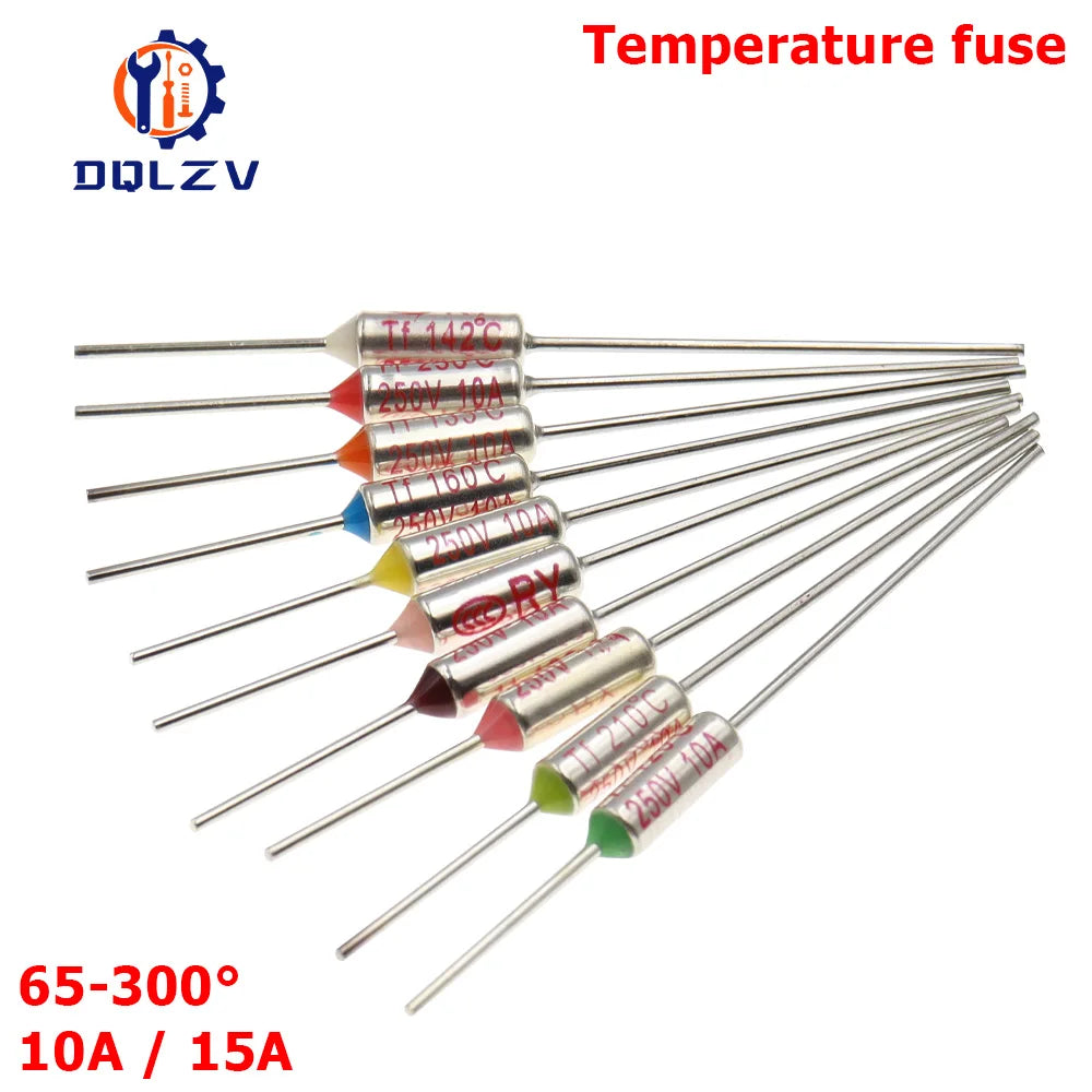 TF Thermosicherung RY 10A 15A 250V Temperatur 65C 73C75C 85C 100C 110C 120C 130C 152C 165C 172C 185C 192C 200C 216C 240C 280C 300C