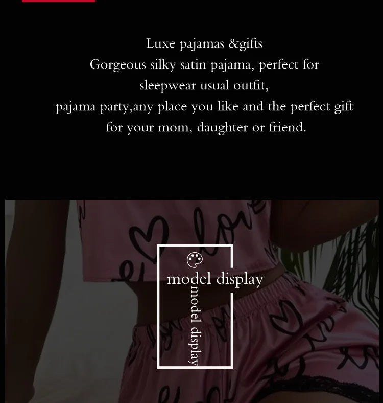 2 Stück Set Damen Pyjama Shorts Anzug Homewear Print Unterwäsche Pijama sexy Dessous Leibchen Panzer für Damen Nachtwäsche