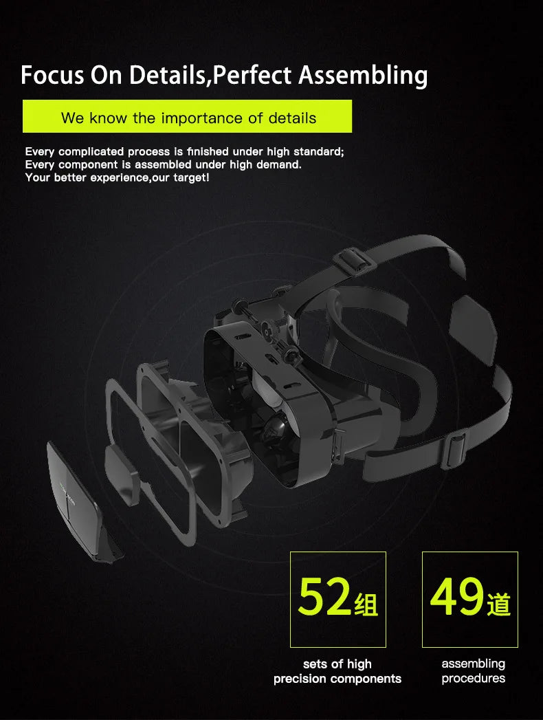 Vr Brille Virtual-Reality-Headset Viar-Geräte Helm 3D-Objektive Smart-Brille für Smartphones Handy Handy Gogle Spiel Zubehör