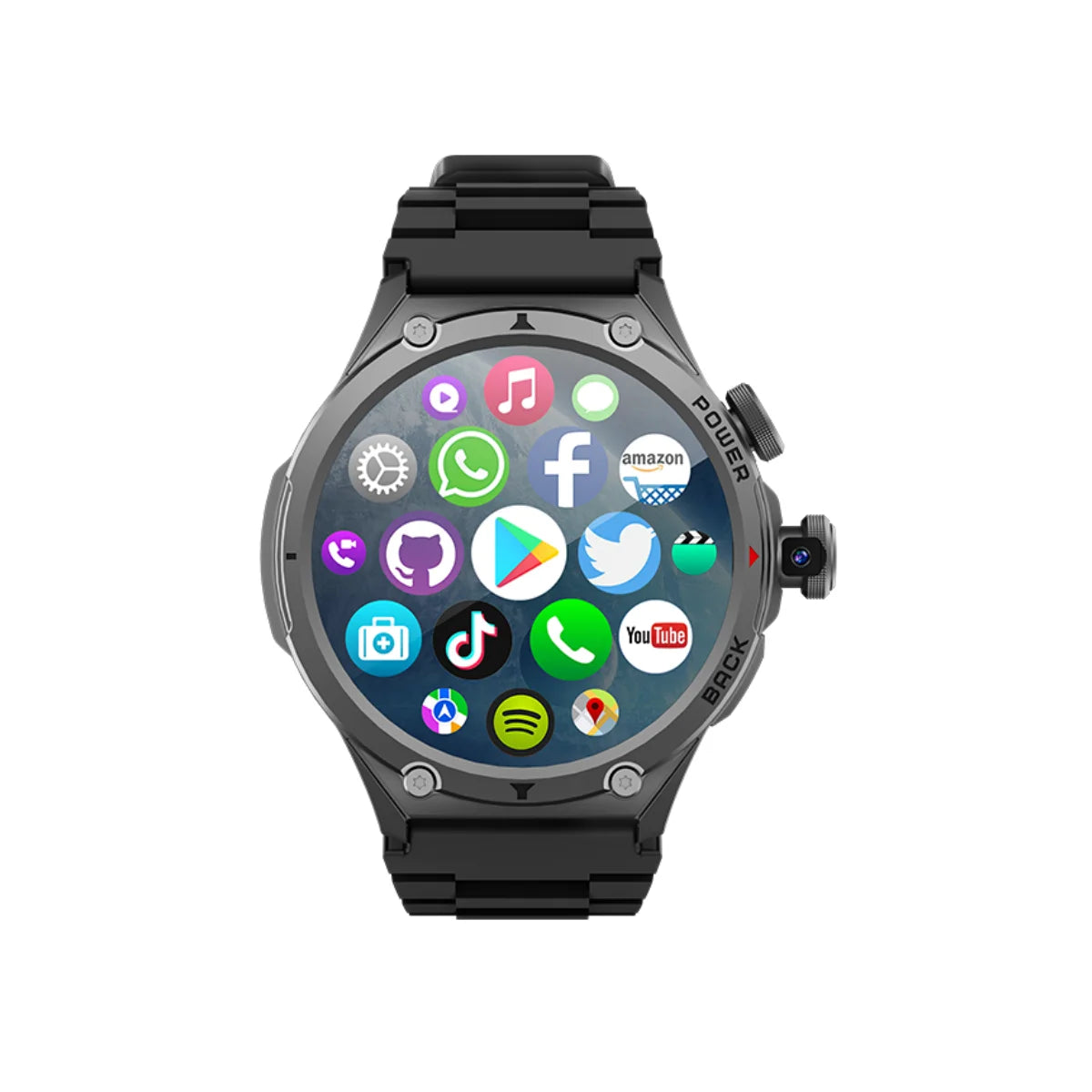 H12 Smartwatch 4G LTE Smartwatch mit WiFi SIM 1,6 Zoll AMOLED-Display Rotierende Kameras Videoanruf GPS Play Store App-Download