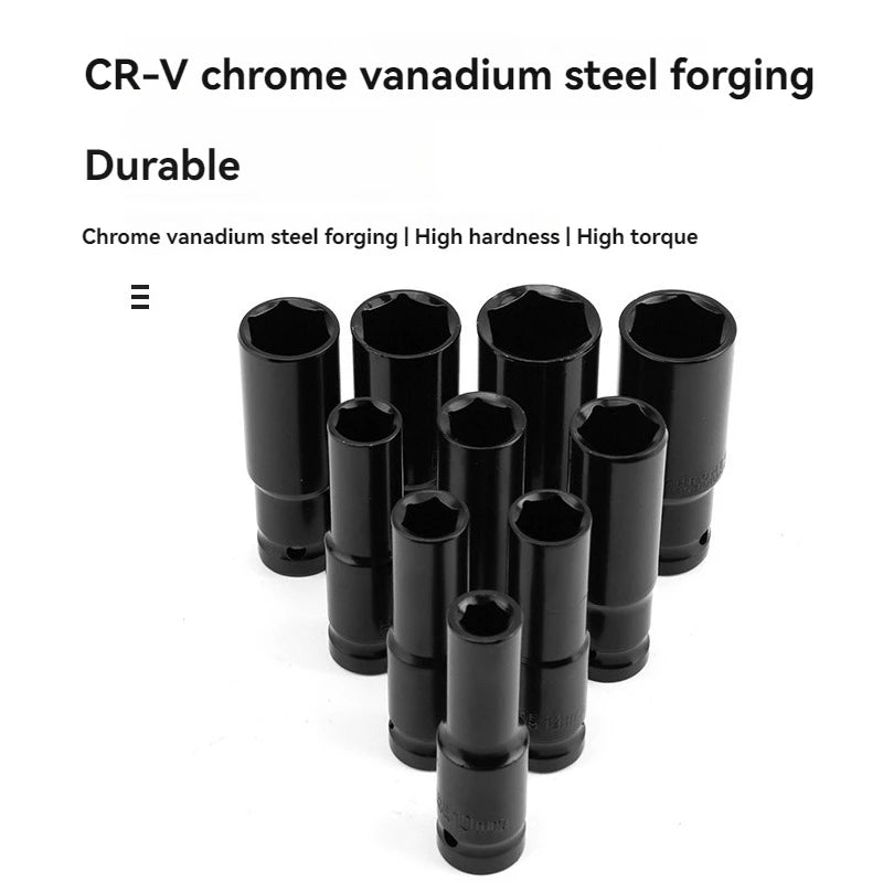 10-teiliges Steckschlüsselsatz, universelles pneumatisches Wartungswerkzeug mit tiefem Schlitz, Schraubenschlüsselsatz für mechanische Reparaturen von Automobilgeräten