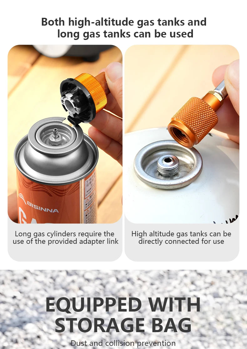 BISINNA 4000 W Hochleistungs-Infrarotkocher, tragbar, leicht, Gasbrenner, geteilter Herd, Outdoor, Camping, Zubehör, Picknick, Wandern