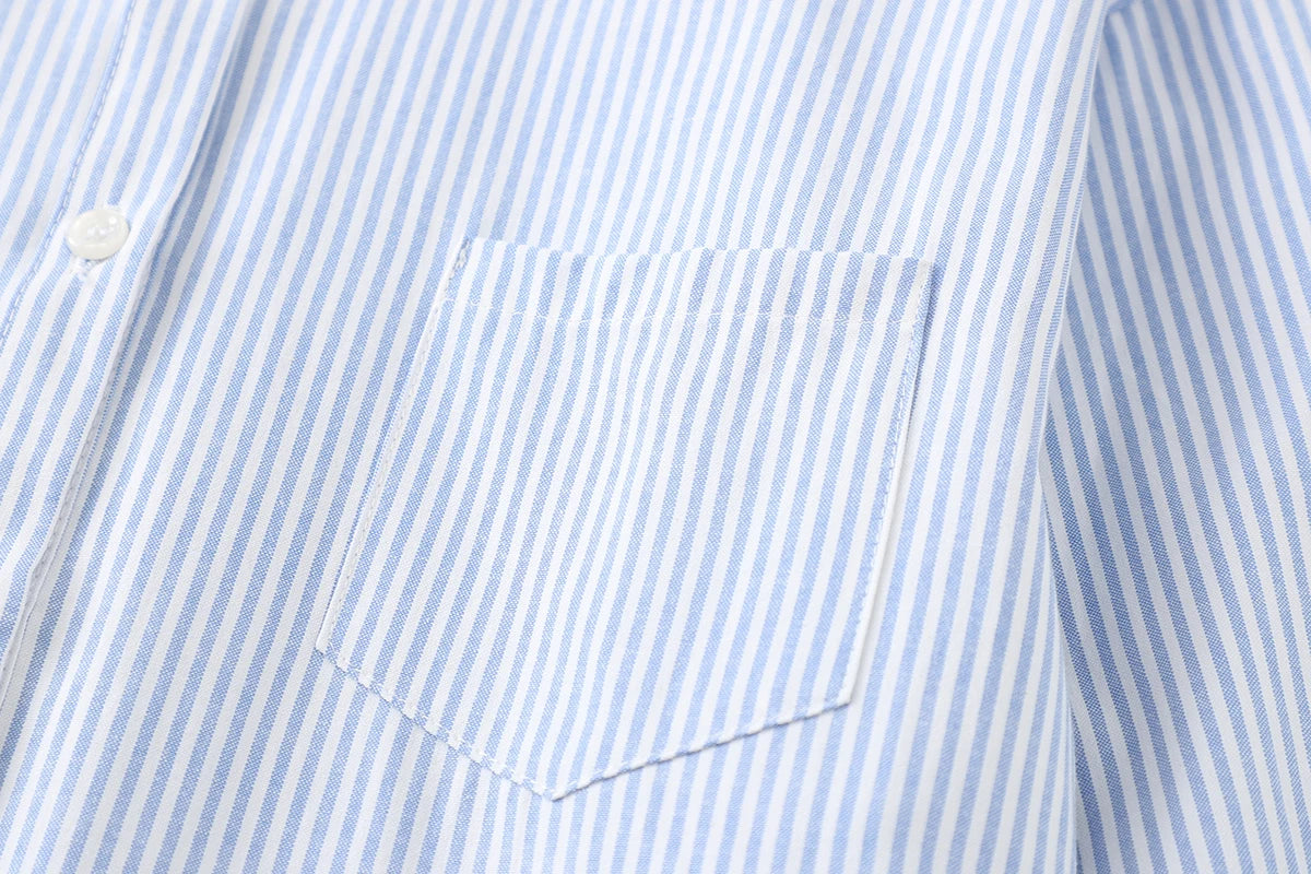 Einfache weiß blau rot gestreifte Hemd Frauen Frühling neue weibliche lässige Langarm Blusen und Tops Mode Damen Kleidung