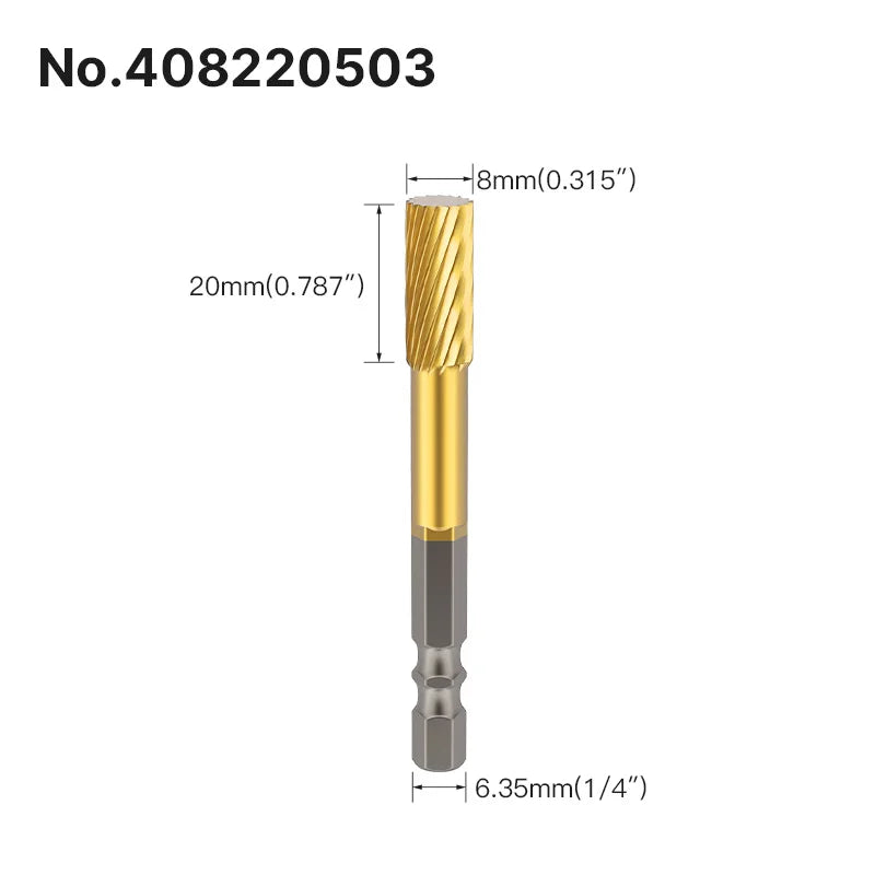 LIDIAO Titanbeschichtung, Rotationsgrate, Rotationsfeile, Sechskantschaft, Schleifwerkzeuge, Gravur, Schleifen, Polieren, Bit für Metall, Holz