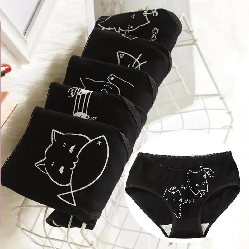 5 Teile/satz Baumwolle Cartoon Niedlichen Höschen Mädchen Kurze Unterwäsche Für Frauen Damen Pantys Weibliche Weiche Unterhose Sexy Dessous M-XL