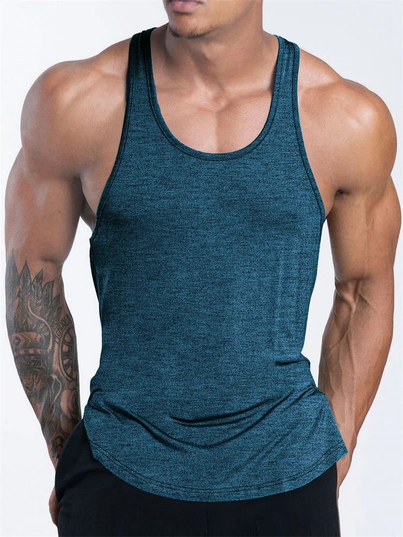 Männer Sport Fitness Tank Top Sommer GYM Training Unterhemd Laufen Basketball Schnell Trocknend Atmungsaktive lose Tank Top männer tops