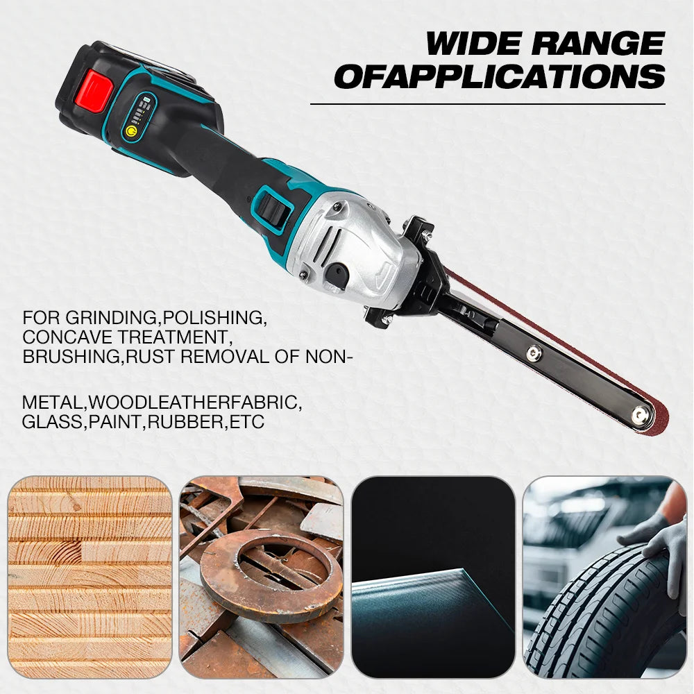 Bandschleifer, Winkelschleifer zu Bandschleifer Konverter Bandadapter M10/M14 Winkelschleifer für 100/115/125, Bandschleifer Holzbearbeitungs-Schleifwerkzeug, Holz-/Metallkantenpolierwerkzeug