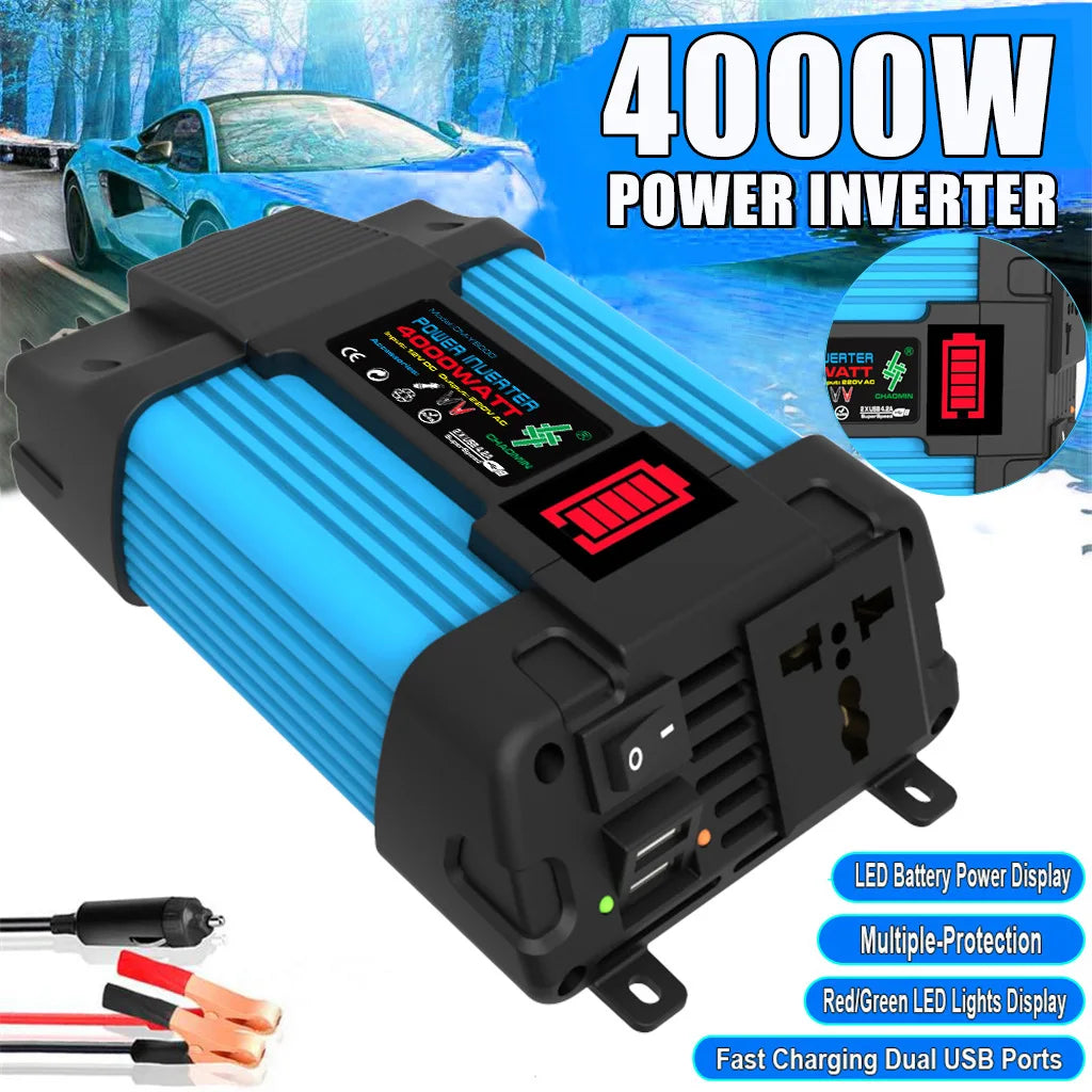 6000W Peak Auto Inverter Konverter LED Spannung Kapazität Display Transformator Konverter 12V220V/110V Dual USB Inverter Auto Geräte