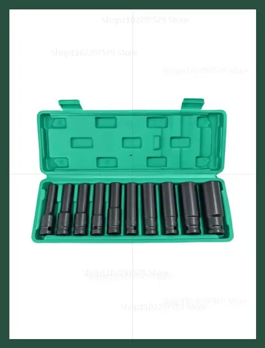 10-teiliges Steckschlüsselsatz, universelles pneumatisches Wartungswerkzeug mit tiefem Schlitz, Schraubenschlüsselsatz für mechanische Reparaturen von Automobilgeräten