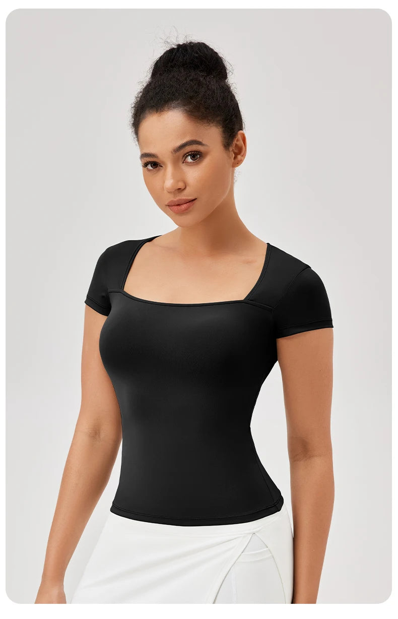 Yoga Tops Frauen Gym Training Sport Tops Quick-Dry Yoga Shirts kurzarm Outdoor Laufen Fitness Casual Sport T-shirt