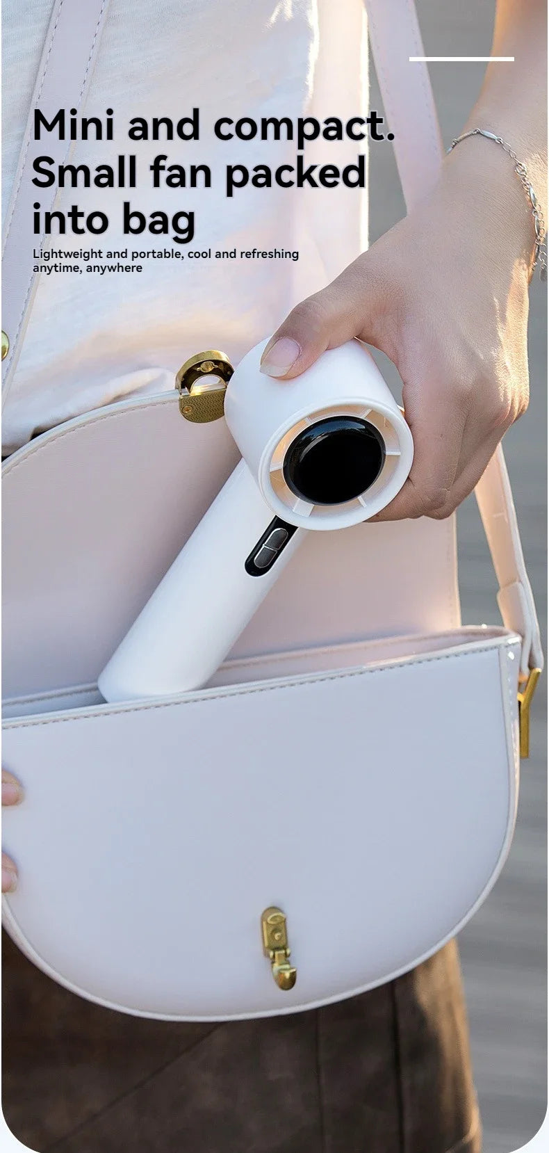 Xiaomi MIJIA 100-Gang-Handventilator mit hoher Geschwindigkeit, USB-Aufladung, tragbarer Mini-Turbo-gewalttätiger kleiner leistungsstarker Außenventilator, 3000-mAh-Akku