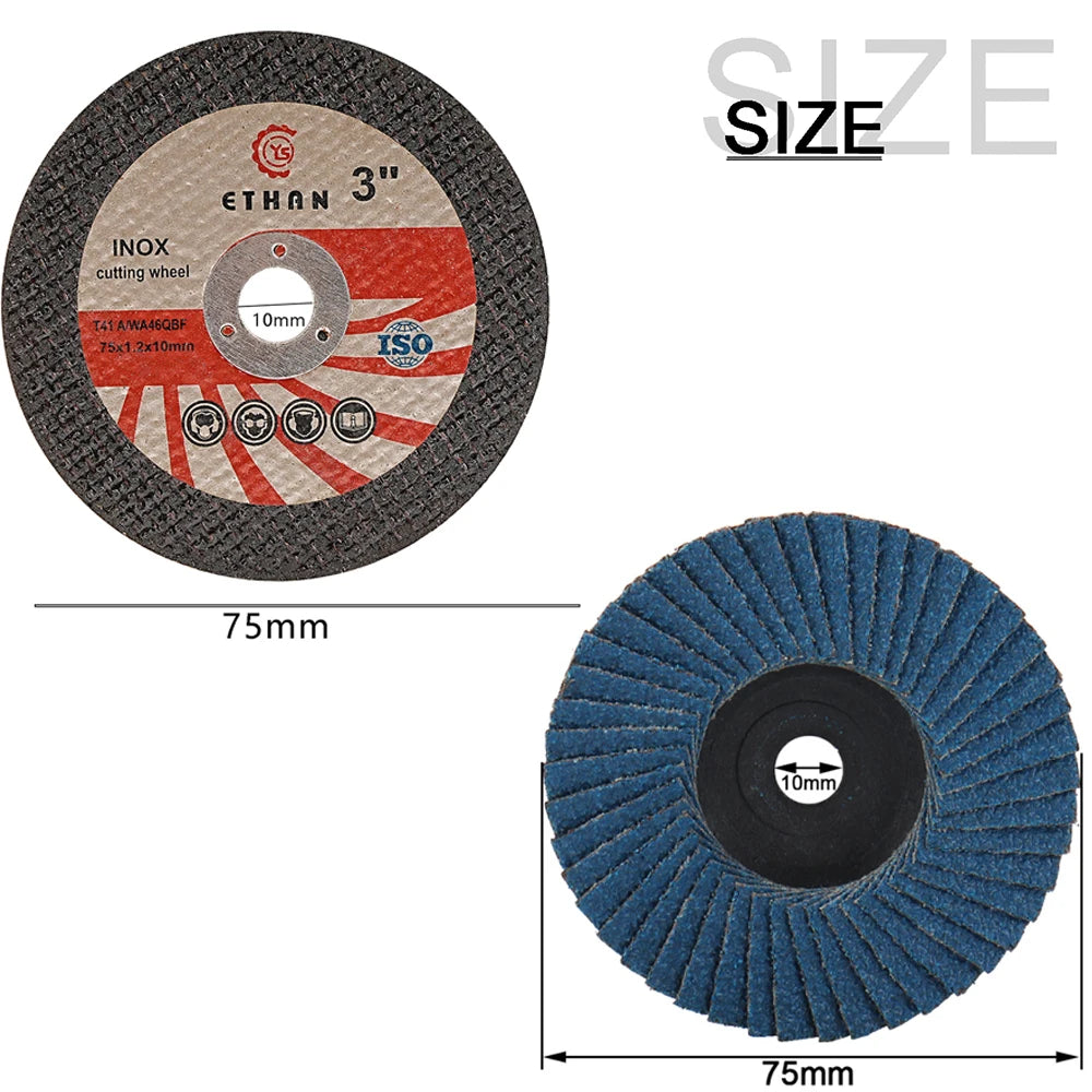 5/10 stücke 75mm 3 zoll Mini Harz Trennscheibe Flap Disc Zirkonia Schleifen Rad Rund Harz Trennscheibe für Winkel Grinder Werkzeug