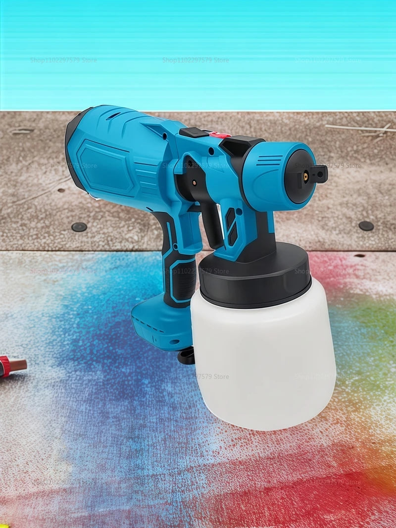 600 ml kabelloses elektrisches Farbspritzgerät, leistungsstarkes Airbrush-Spritzgerät für Auto-Möbel, Stahlbeschichtung, für den Innenbereich
