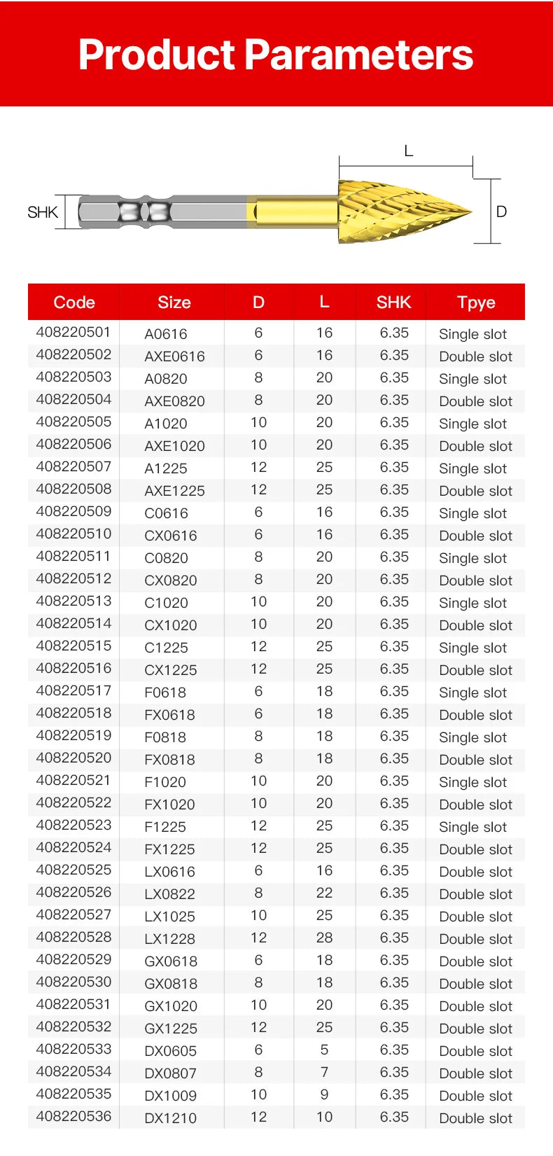 LIDIAO Titanbeschichtung, Rotationsgrate, Rotationsfeile, Sechskantschaft, Schleifwerkzeuge, Gravur, Schleifen, Polieren, Bit für Metall, Holz