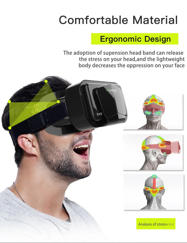Vr Brille Virtual-Reality-Headset Viar-Geräte Helm 3D-Objektive Smart-Brille für Smartphones Handy Handy Gogle Spiel Zubehör