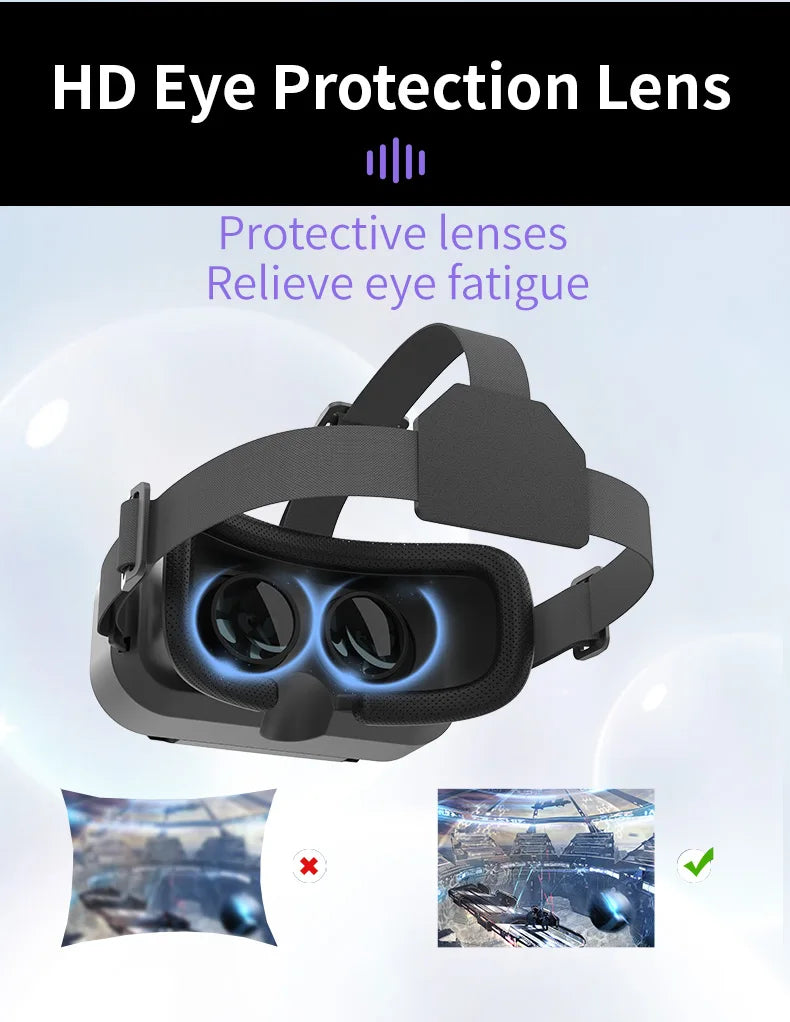 Vr Brille Virtual-Reality-Headset Viar-Geräte Helm 3D-Objektive Smart-Brille für Smartphones Handy Handy Gogle Spiel Zubehör