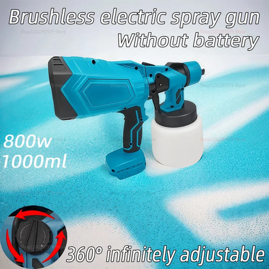 600 ml kabelloses elektrisches Farbspritzgerät, leistungsstarkes Airbrush-Spritzgerät für Auto-Möbel, Stahlbeschichtung, für den Innenbereich