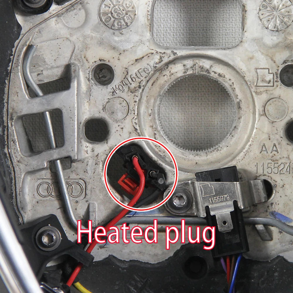 Beheiztes Lenkrad mit flachem Boden aus Leder für Audi a3 a4 a5 b9 halb perforiertes beheiztes Sportlenkrad beheizt